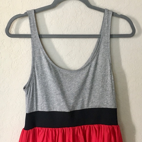 Theory Colorblock Mini Dress in Gray & Red | EUC - Picture 3 of 6